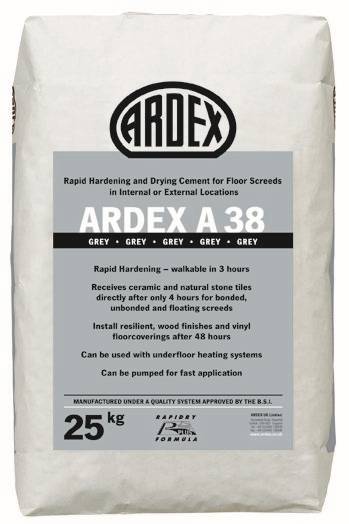 ARDEX A 38 Ultra Rapid Drying Screed Cement