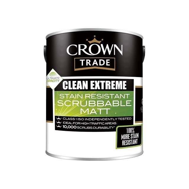 Crown Trade Clean Extreme Stain Resistant Scrubbable Matt