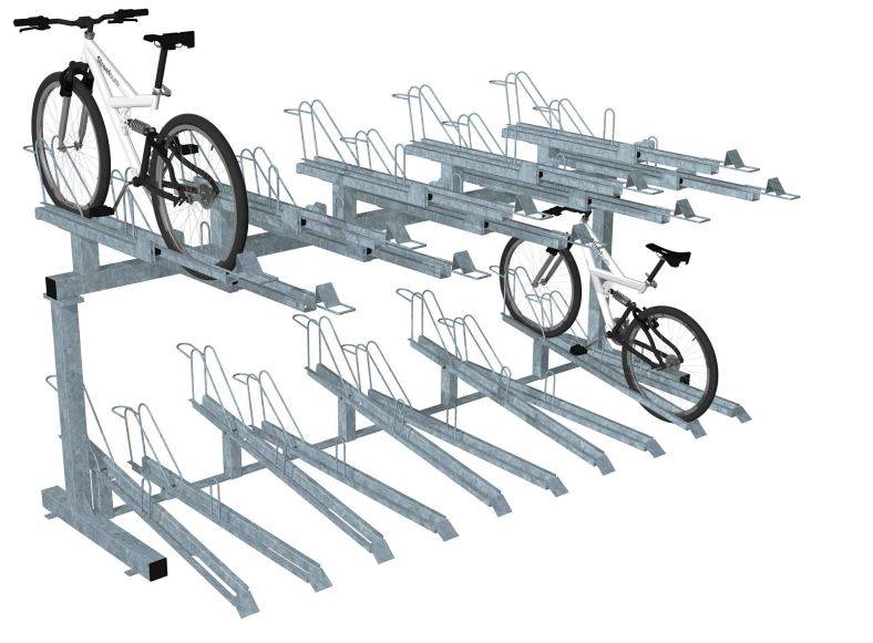 double decker bike rack