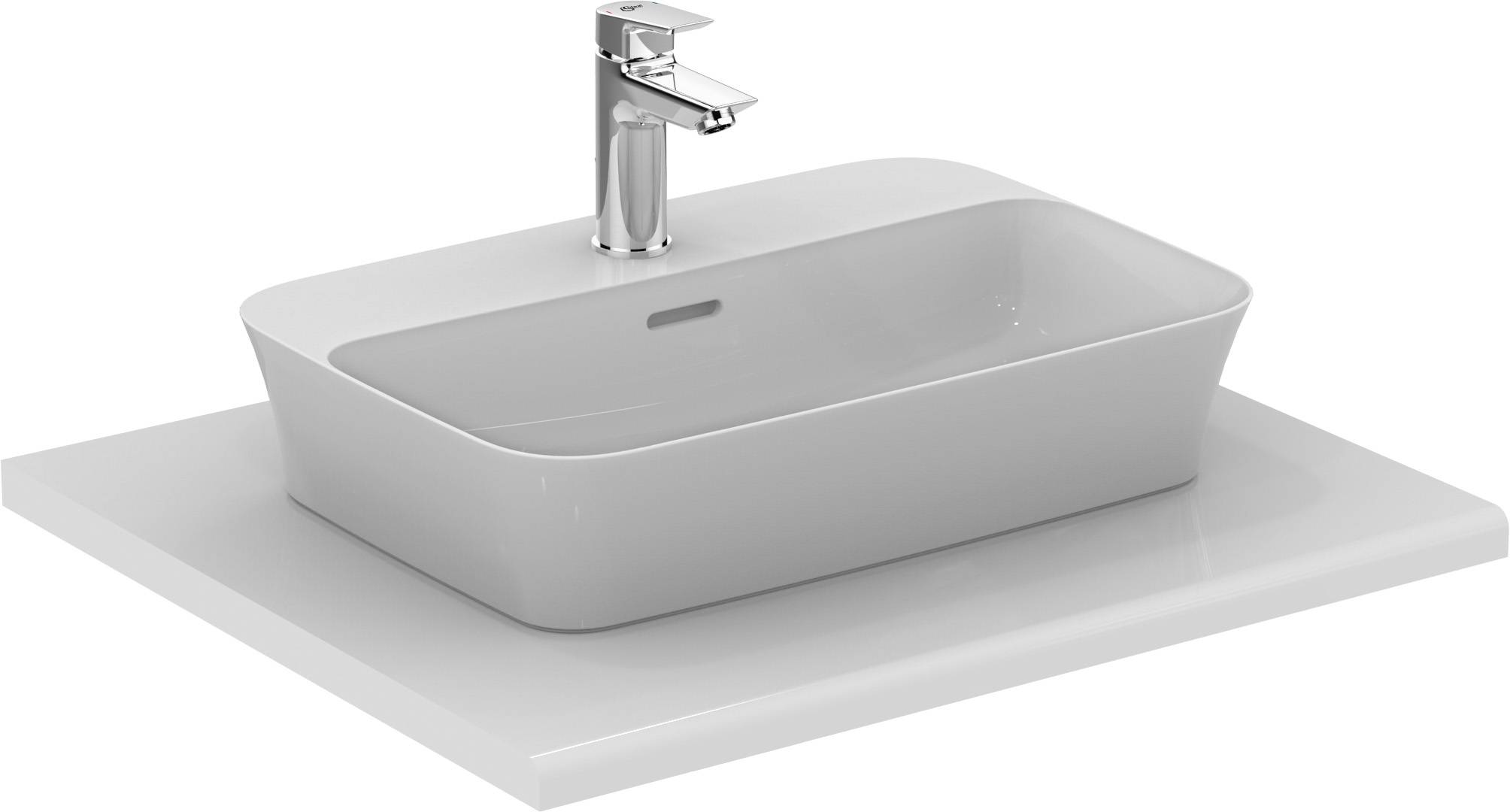 Ipalyss Vessel Rectangular 55X38 Cm With Tapdeck And Slotted Overflow