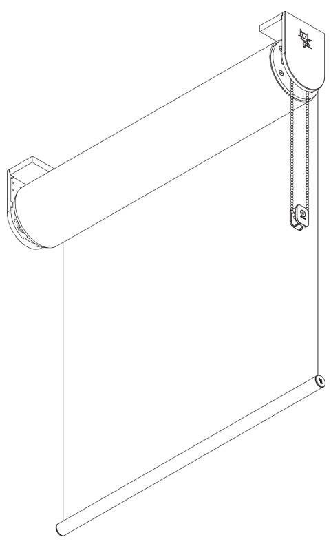 Roller Blind - Chain Operated - Heavy Duty - Silent Gliss SG 4945 - Chain Operated Roller Blind