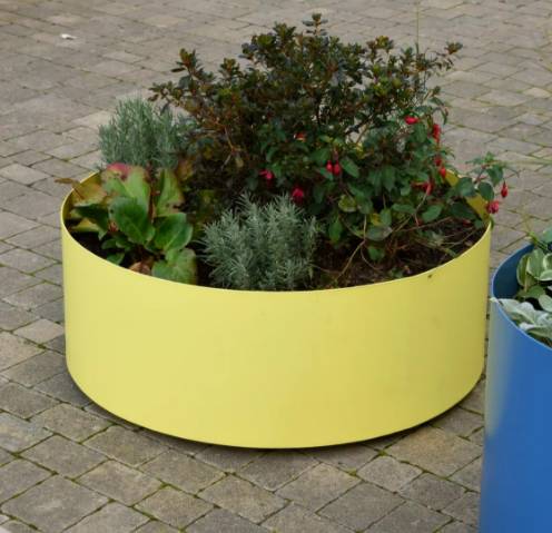 March Circular Carbon Steel Planter