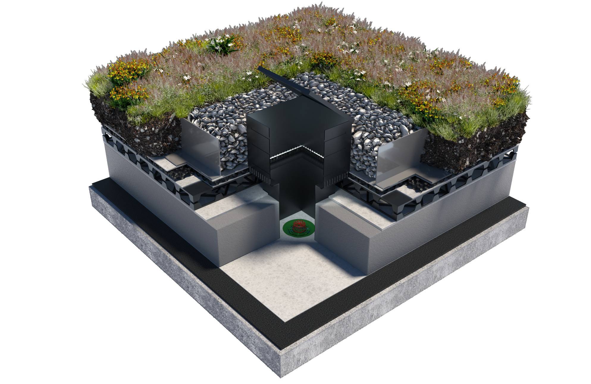 Blue/Green Roof Inspection Chamber