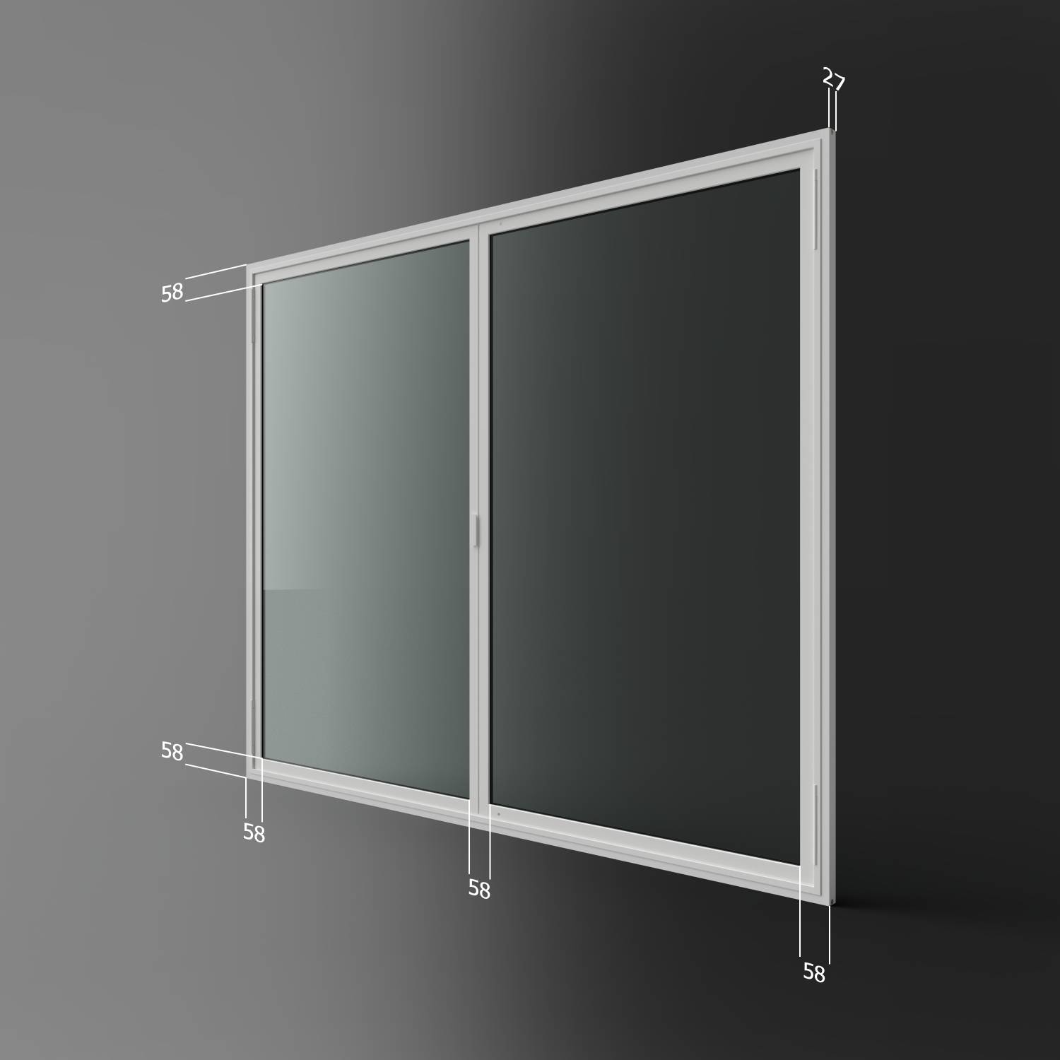 Double Slimline Hinged Unit - Secondary Glazing Unit