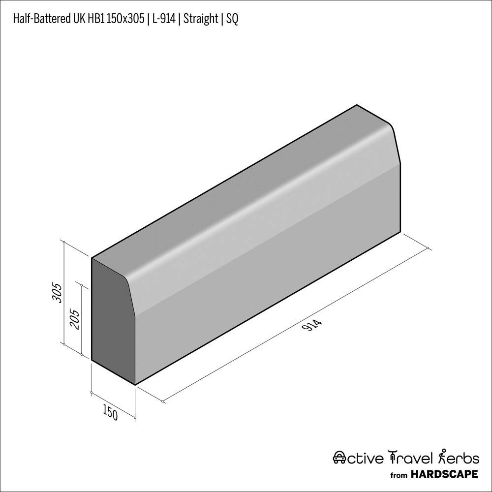 Active Travel Kerb - Highway UK - Concrete Kerb