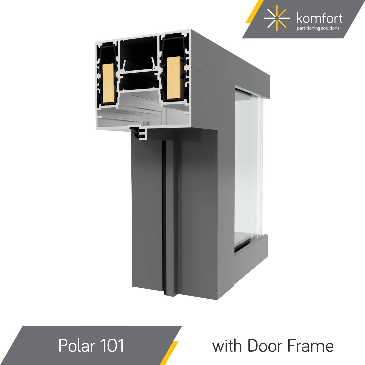 Komfort | Polar 101 | Offset Single Glazed Partitioning