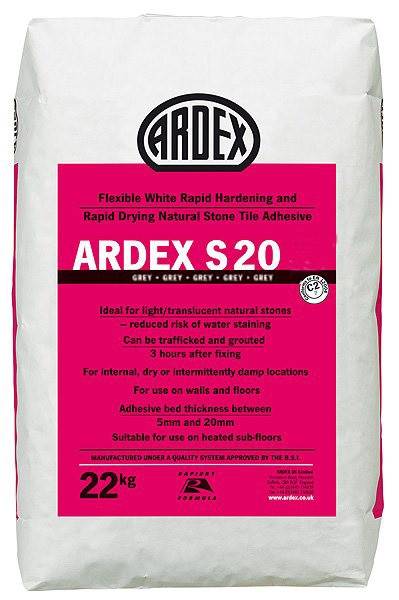 ARDEX S 20 Flexible Rapid Set Thick Bed Tile & Stone Adhesive