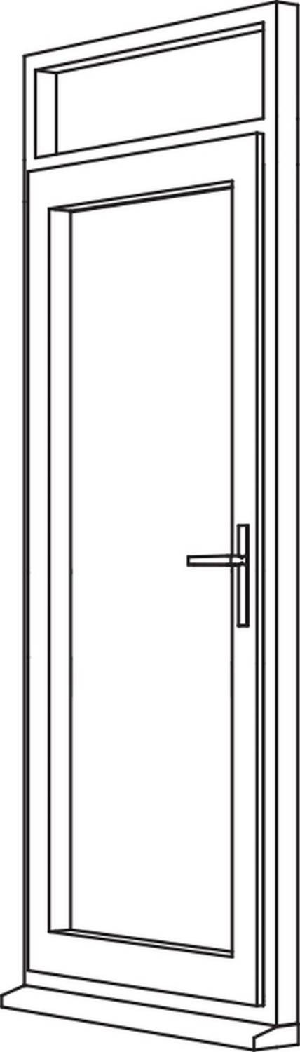 Traditional 2500 Residential Door - R3 Open In