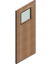 FD60 Single Door Flush Frame - Vision Panel 1