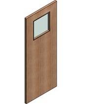 FD60 Double Door Flush Frame - Vision Panel 1