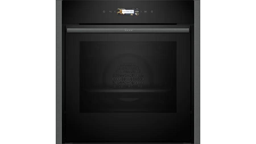 NEFF Single oven Slide & Hide door Graphite grey trim