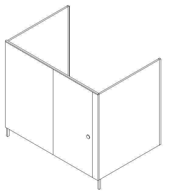 Single Accessible Panel Cubicle