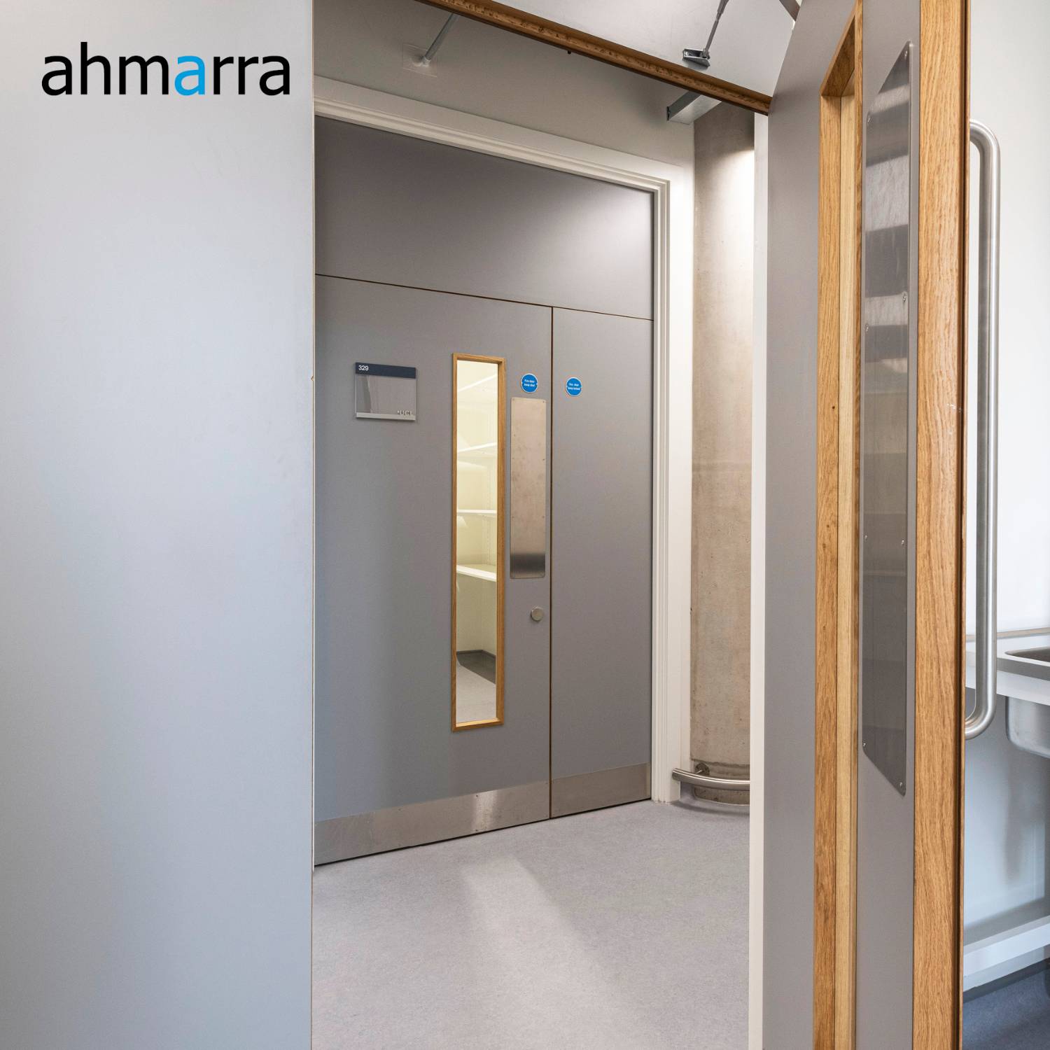 Unequal Pair of Fire Doors | Education Range - Timber Doorsets 