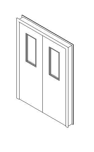 Internal Double Door, Vision Panel Style VP06