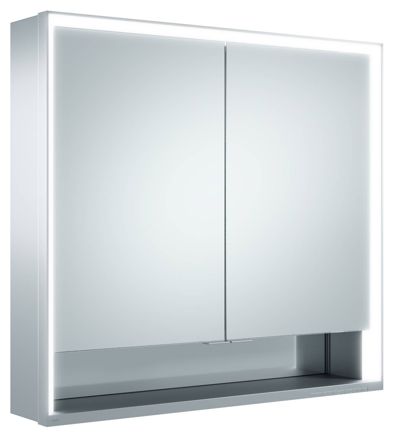 Bathroom Mirror Cabinet - (2 Door) with Lighting - Recessed & Wall Mounted options - ROYAL LUMOS - Mirror cabinet