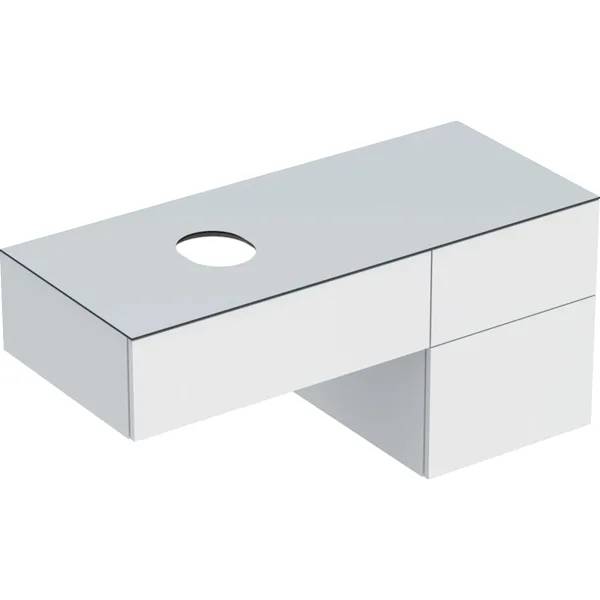 Geberit Variform Cabinet For Lay-On Washbasin, With Three Drawers, Shelf Surface And Trap - Cabinet