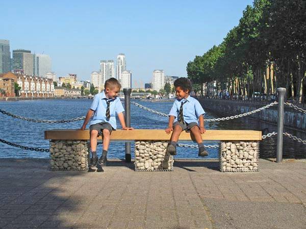 Elements Seat And Bench - Gabions