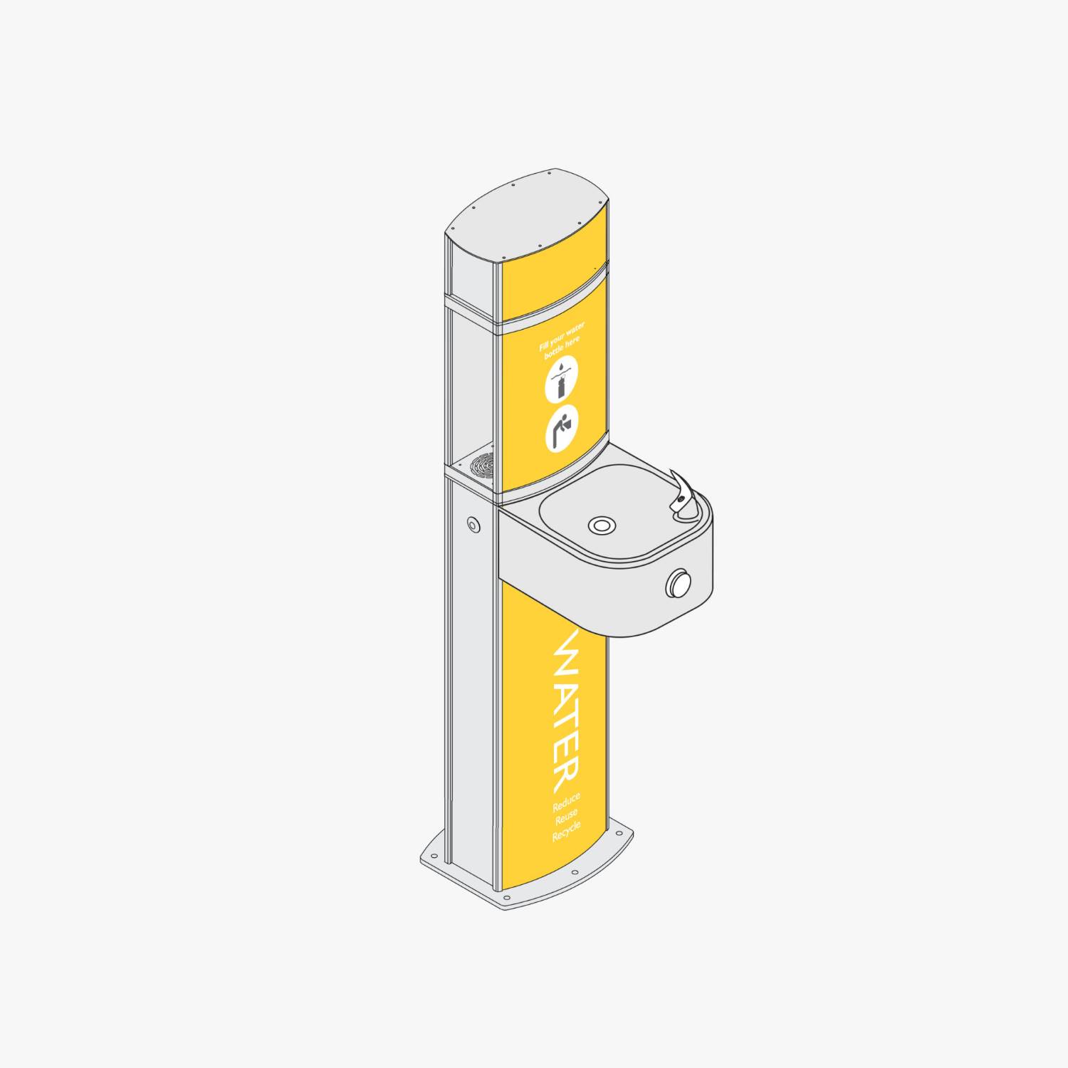 Aquafil® Pulse Drinking Fountain and Bottle Refill Station