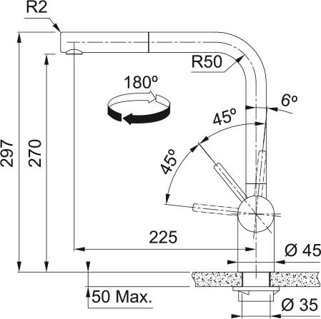 Franke Atlas Neo Single Lever Tap - Sink Tap