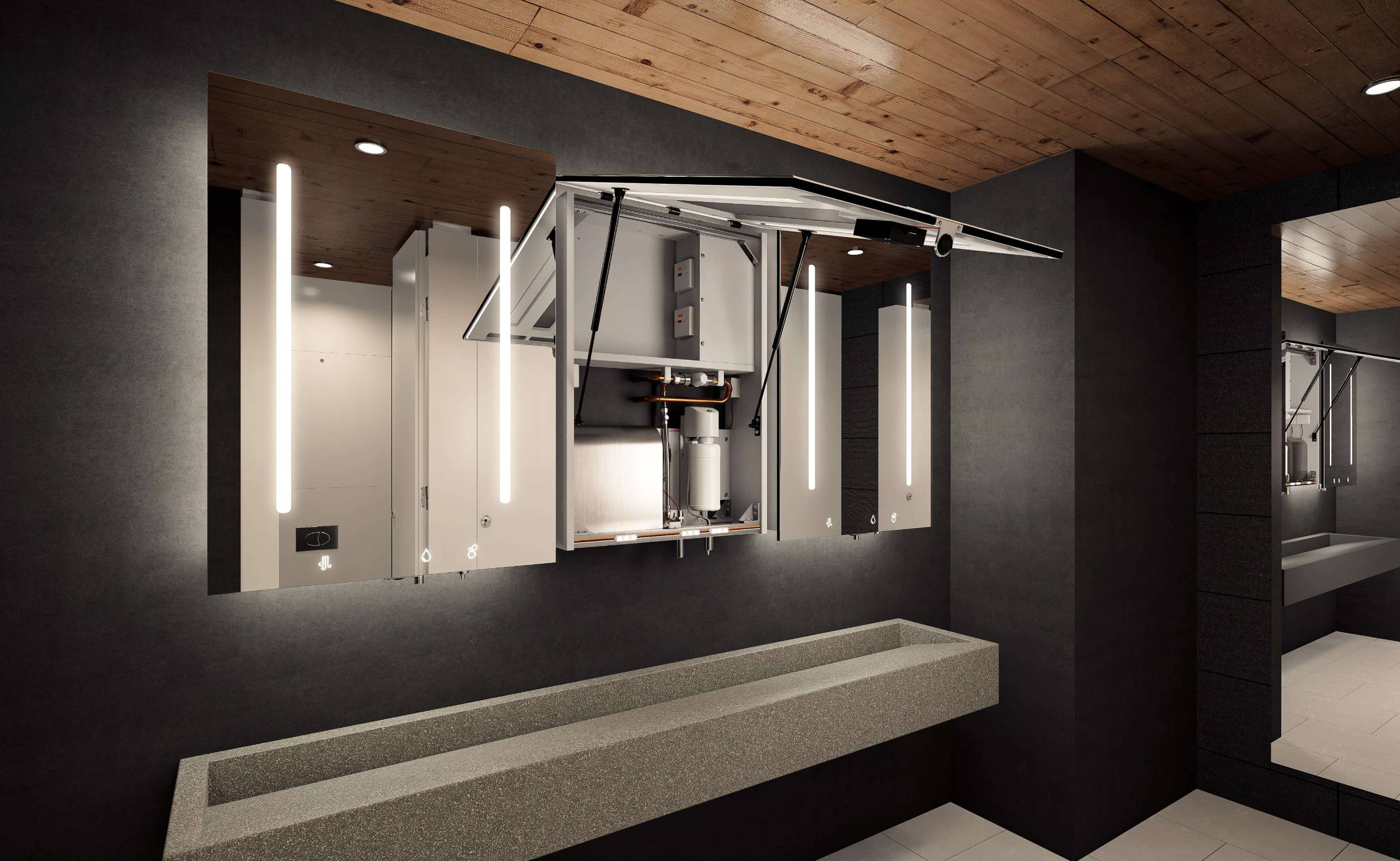 Mirror Box - Wall Mounted Mirrored Unit