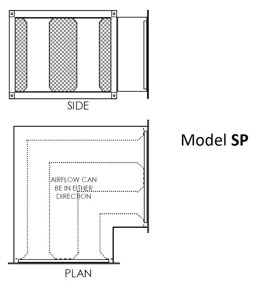 Rectangular Horizontal Bend Duct Attenuator - Sound Attenuation