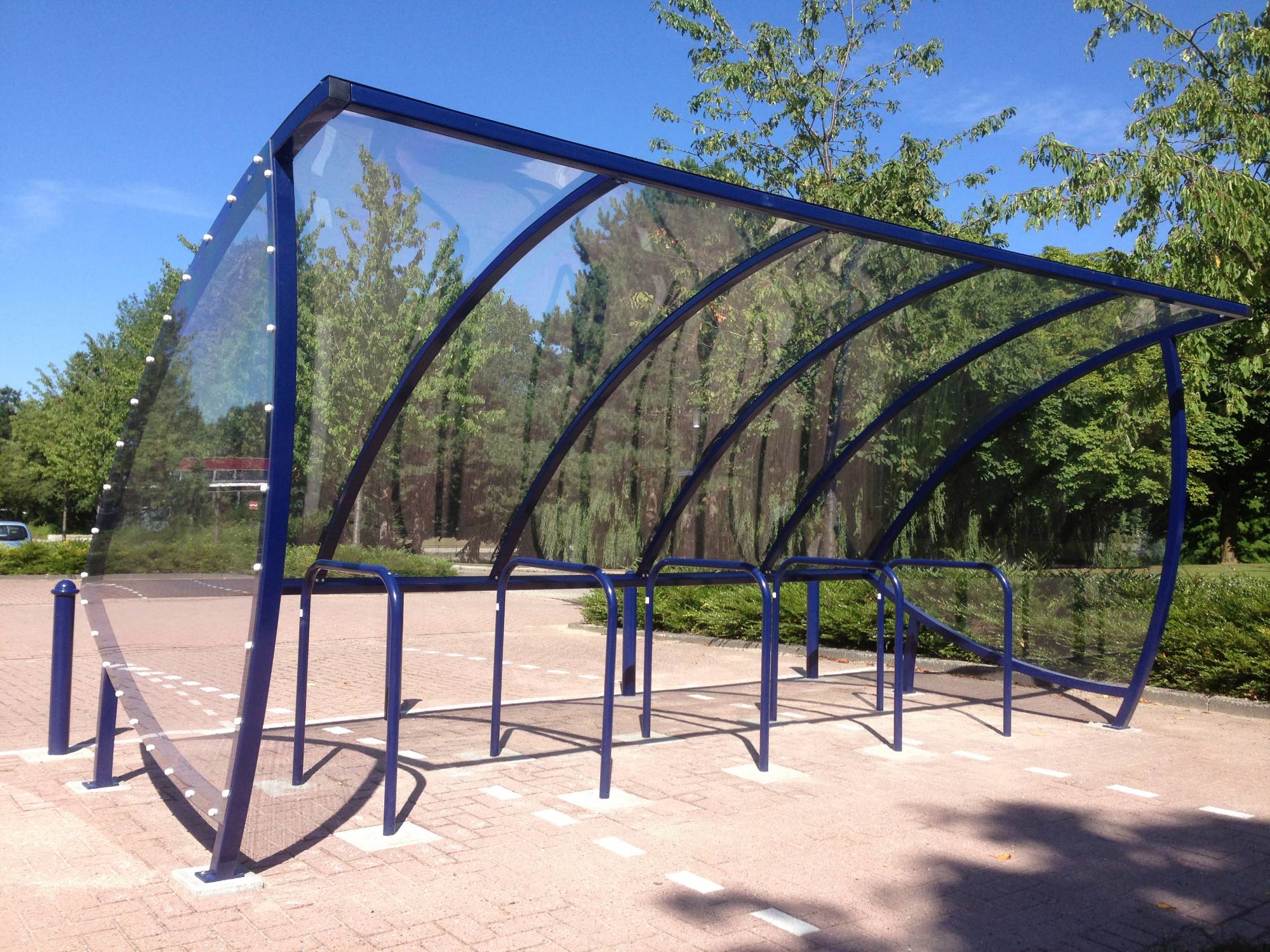 FalcoSail Bike Shelter - Open cycle shelter with sail design