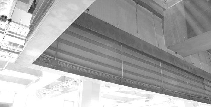 Smoke Curtain - SmokeStop Concertina™ Open - Rectangular - Concertina Smoke Curtain - Concertina Smoke Curtain