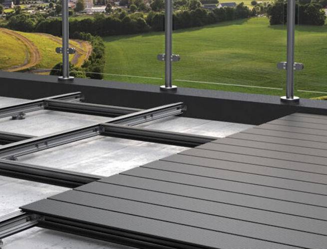 Aluminium Decking System with Wallbarn Integrated Class A Substructure - Decking System