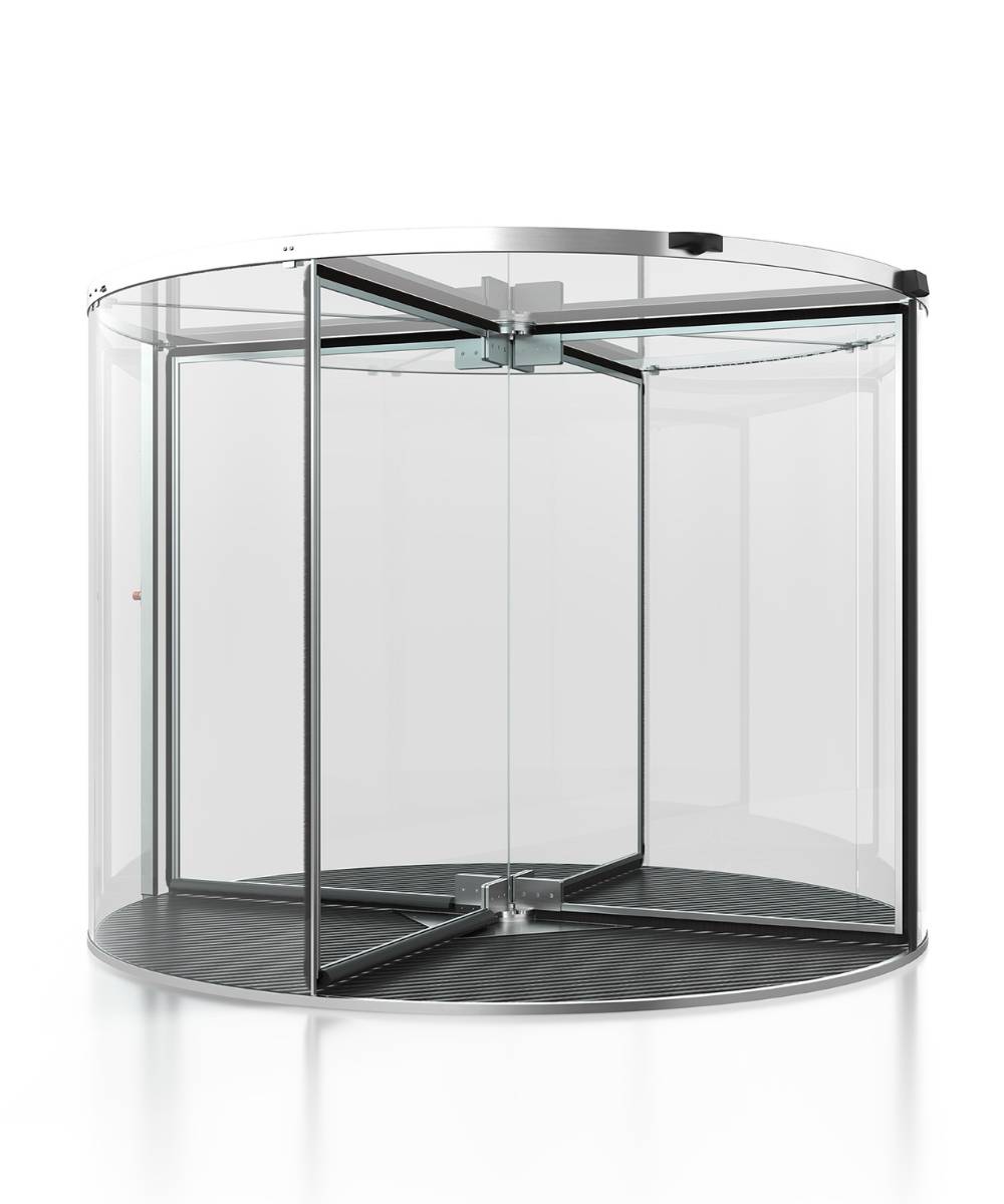 Boon Edam Crystal Tourniket | Manual All-Glass Revolving Door