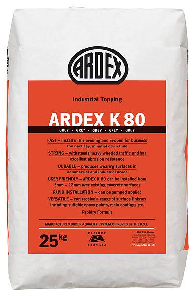 ARDEX K 80 Rapid Drying Industrial Topping/ Wearing Surface