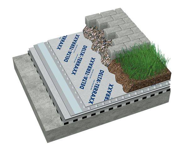 DELTA® TERRAXX in intensive green roofs