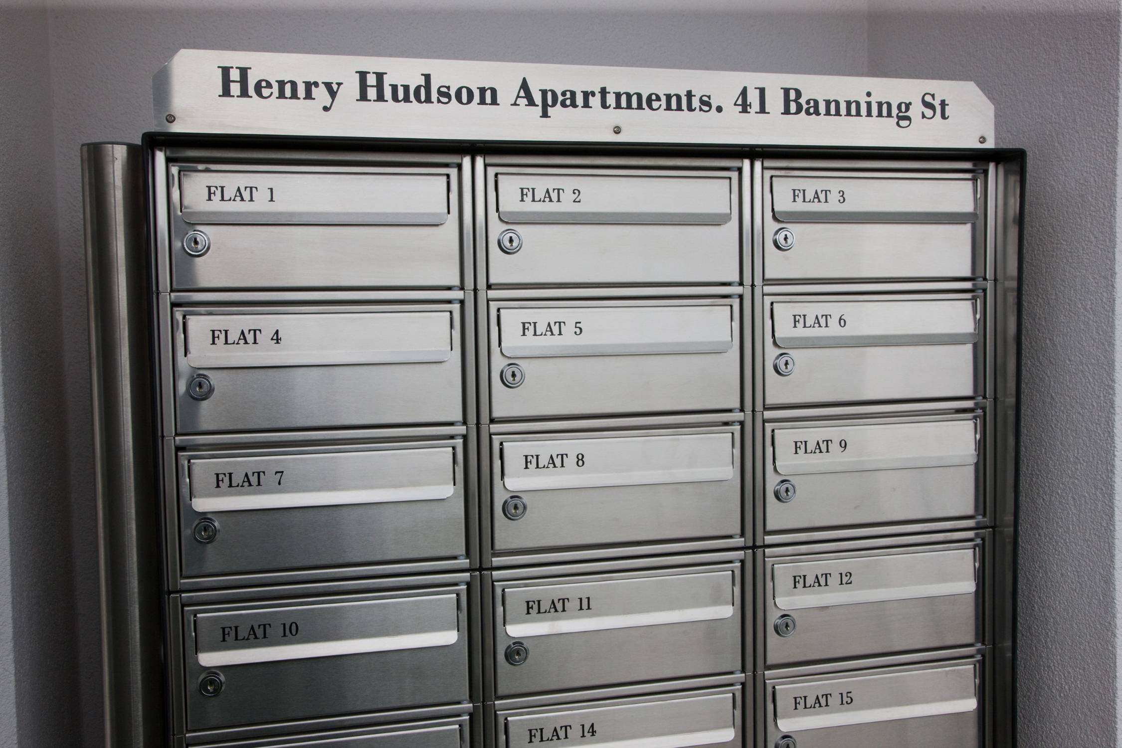 Stainless Steel 2 Horizontal Mailbox - Stainless Steel Mailbox - Horizontal