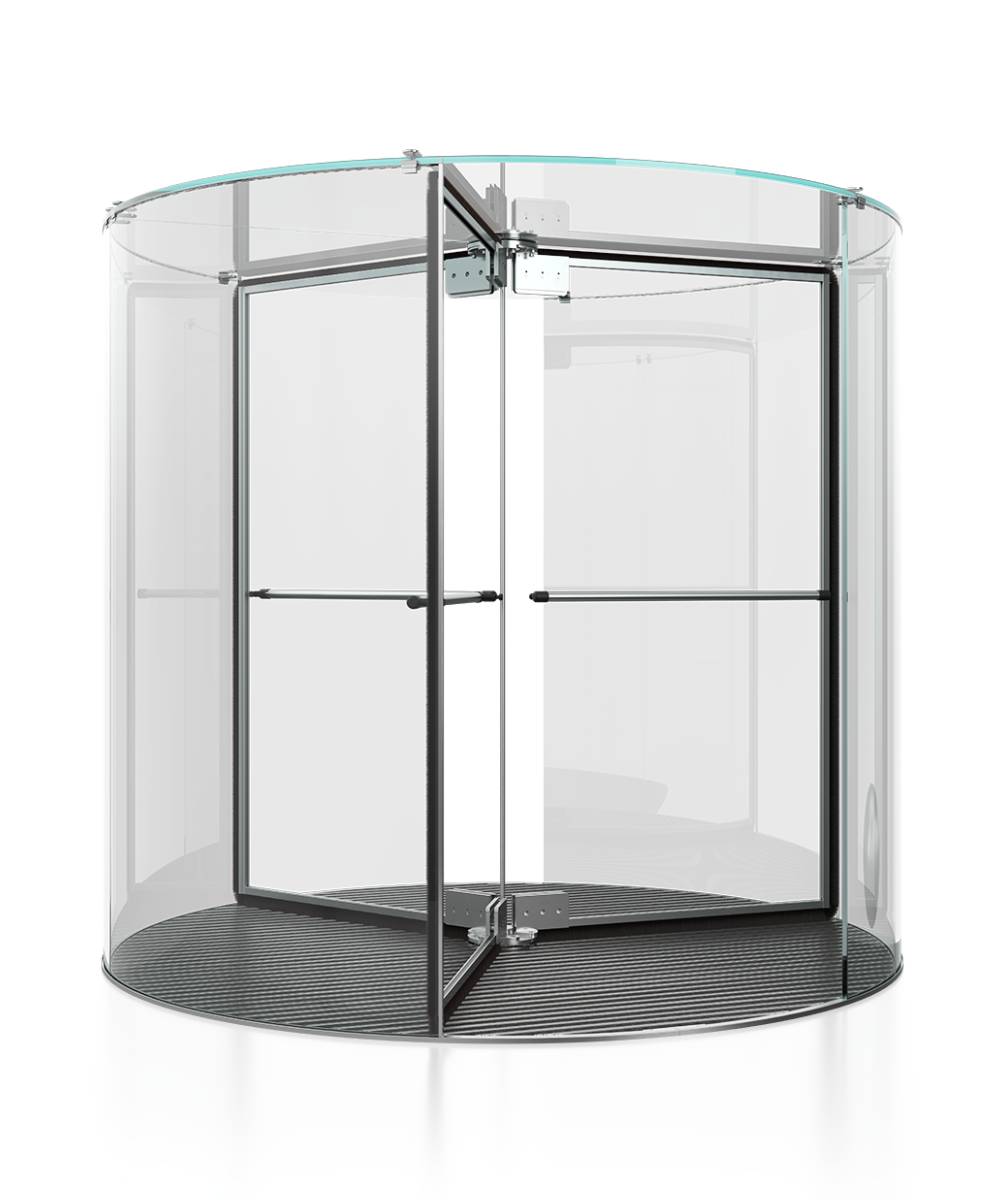 Boon Edam Crystal Tourniket | All Glass Revolving Door - Automatic, Power-Assisted or Manual Door