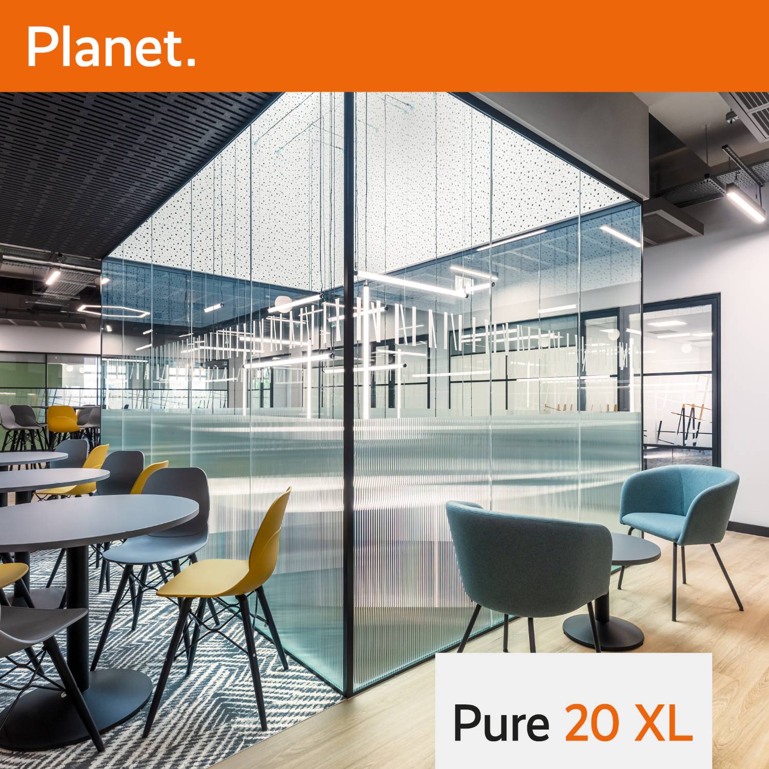 Pure 20 XL Single Glazed Glass Partition System