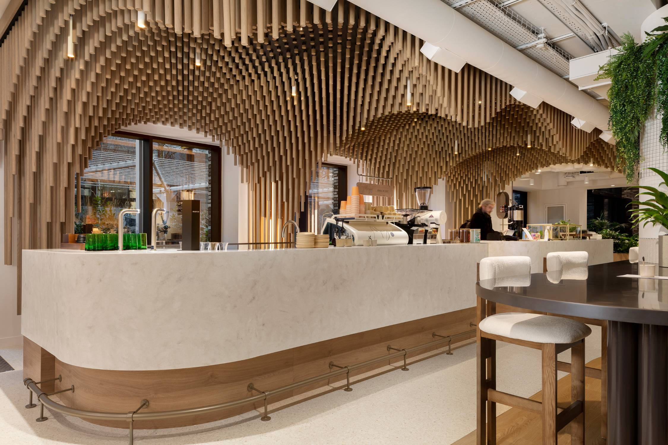 Timber Pixelated Ceiling