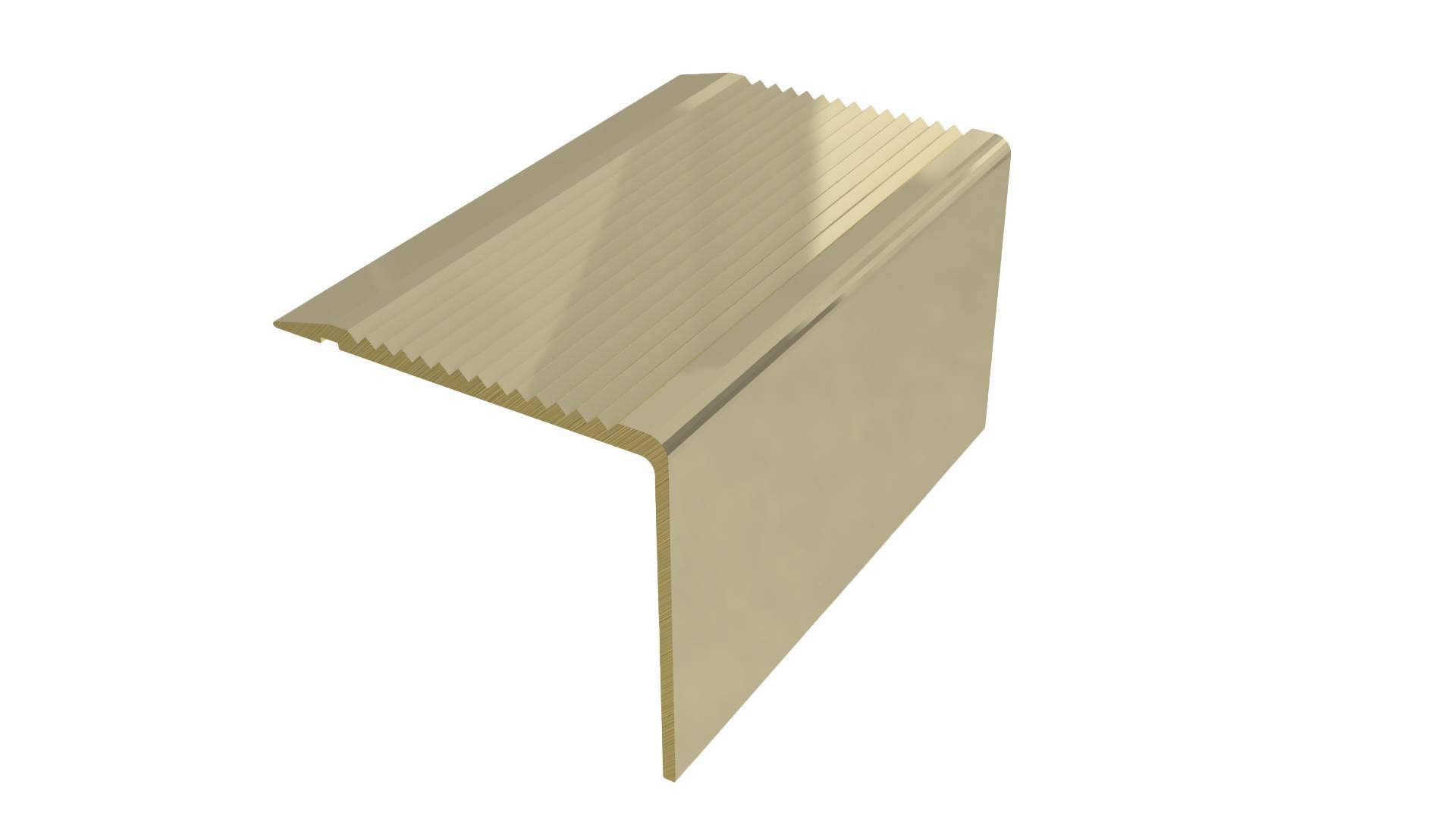 BN1SLR/55 - Brass Ridged Stair Nosing