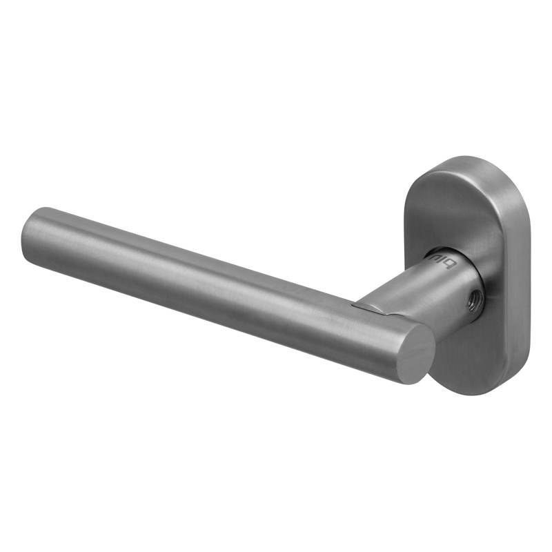 Stainless Steel T-Bar Lever Door Handle On Oval Rose - BLU™ KM965 | Coastal Group 