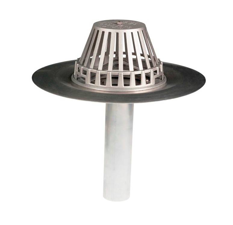 CLAMP-TITE SPUN ALUMINUM DRAIN - roof drain