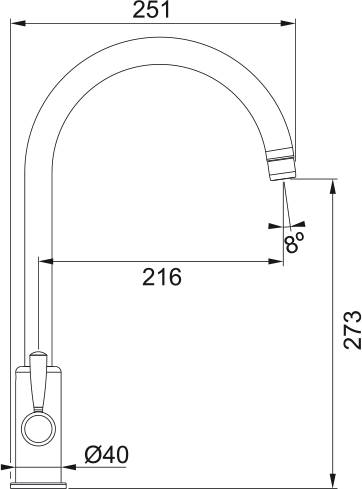 Franke Ascona Swivel Spout Two Lever Tap - Sink Tap