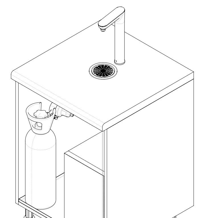Aqua illi - Chilled & Sparkling (CS) Water Tap - Fully Integrated Water Tap System