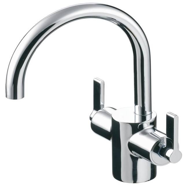 Silver Dual Control One Hole Basin Mixer