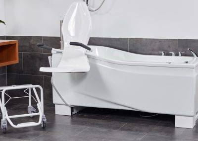 Astor Compact Fixed Height Bath with Powered Seat for Care