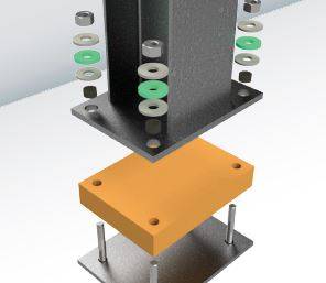 Fabreeka-TIM® RF Series for Light Structural Loads in Compression
