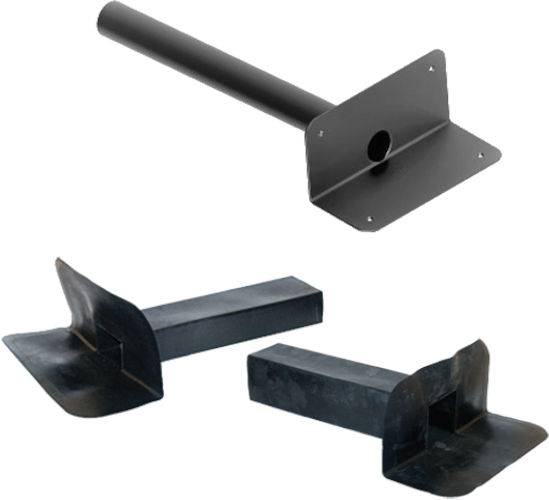 Outlet - EPDM Corner (Through Wall) - Round & Square Shank