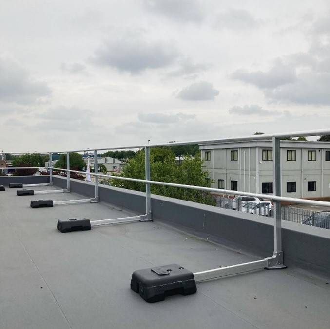 SolidRail Freestanding Guardrail - Freestanding Permanent Guardrail