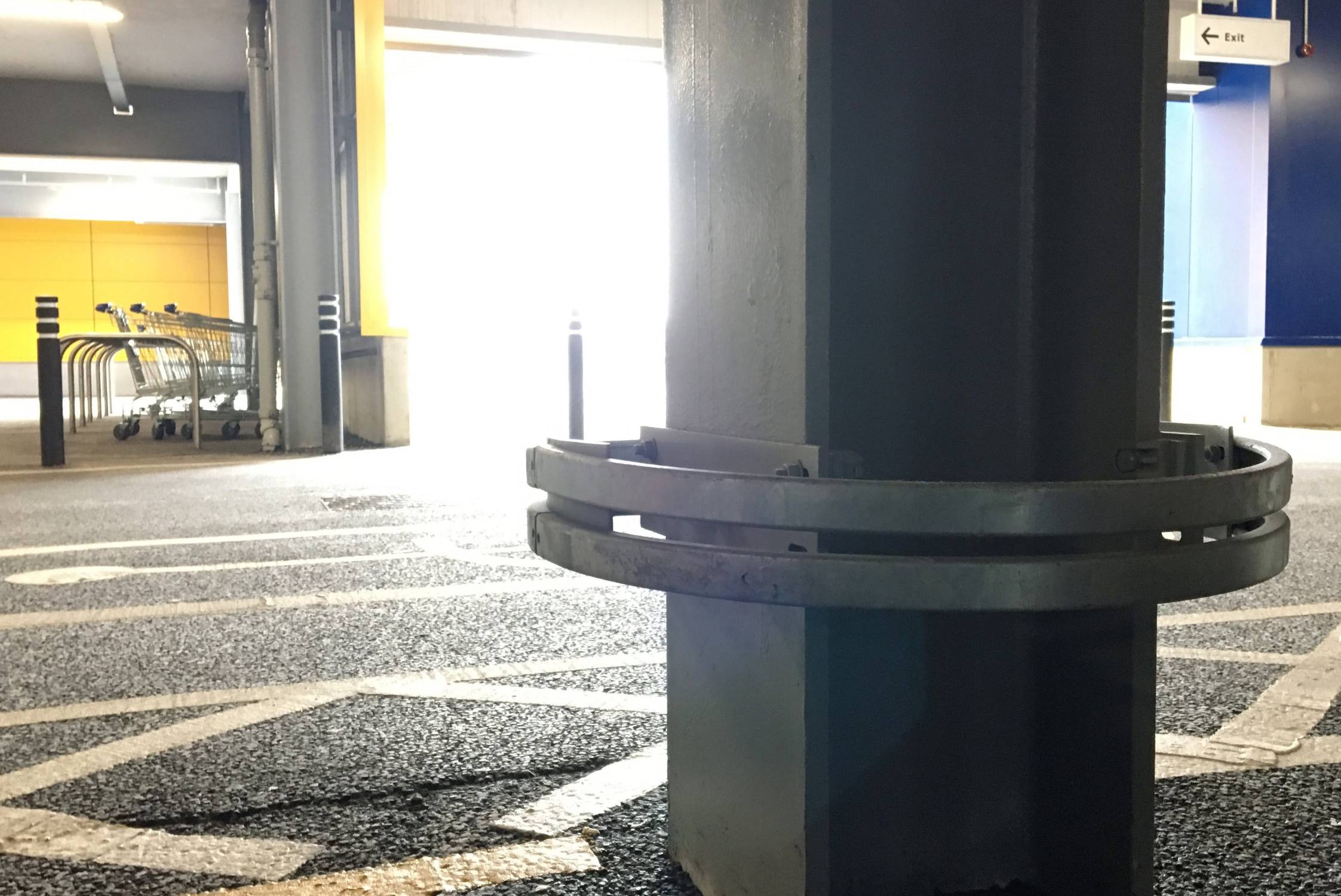 Floor Mounted - Armco Column Protection Unit (CPU) - Vehicle Restraint System