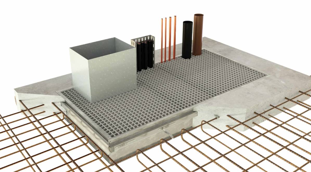AlphaRiser Cast-In Riser - Integrated modular riser floor system