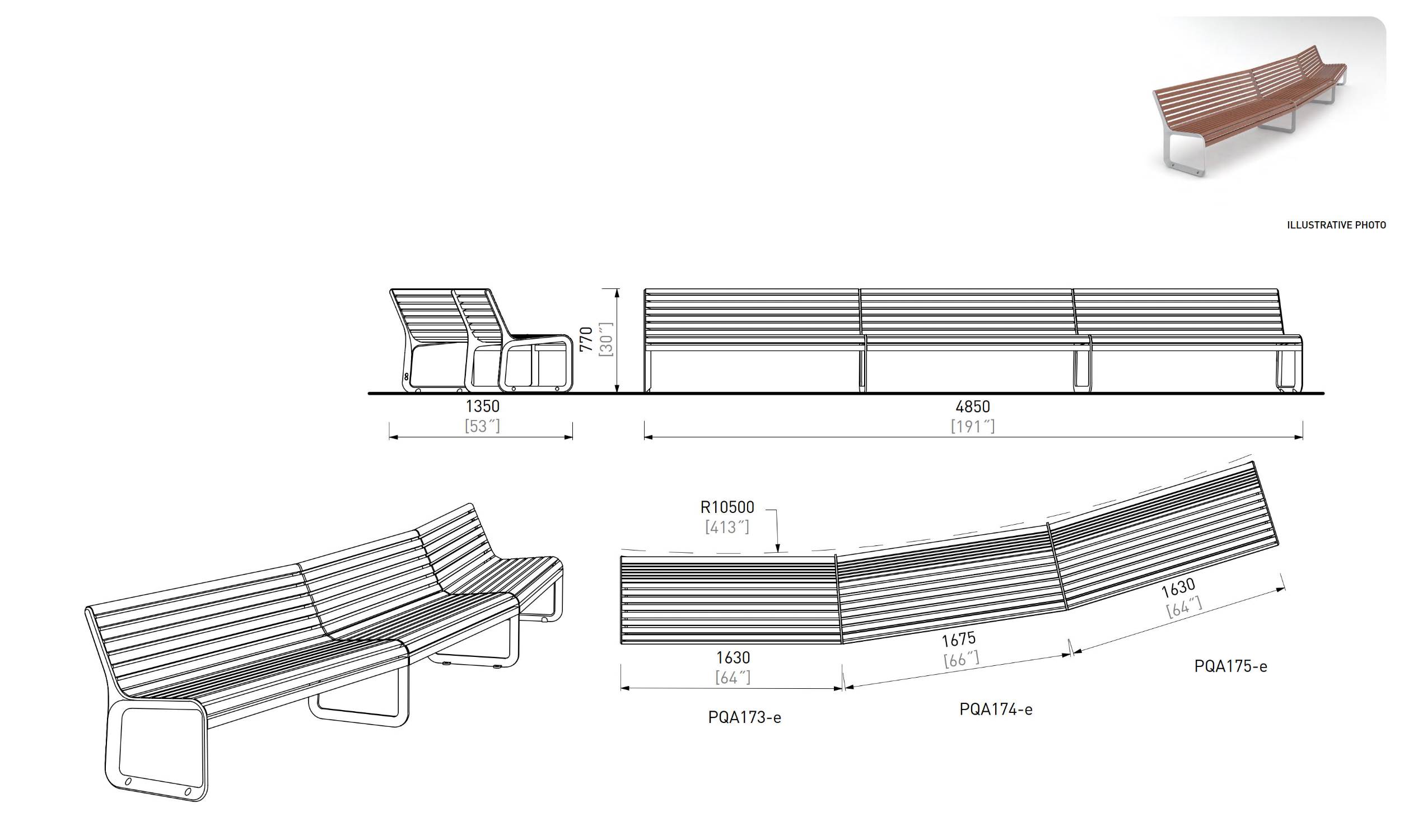 Portiqoa Bench - Outdoor Seating/ Benches