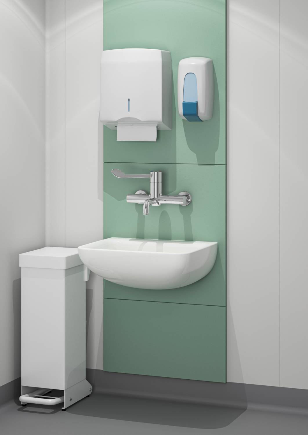 Markwik 21+ Comfort SQ Panel Mounted Mixer With Detachable Spout – Non-Thermostatic (PBV)