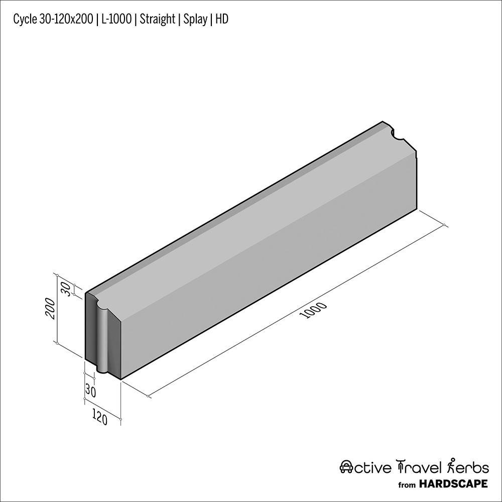 Active Travel Kerb - Cycle - Concrete Kerb